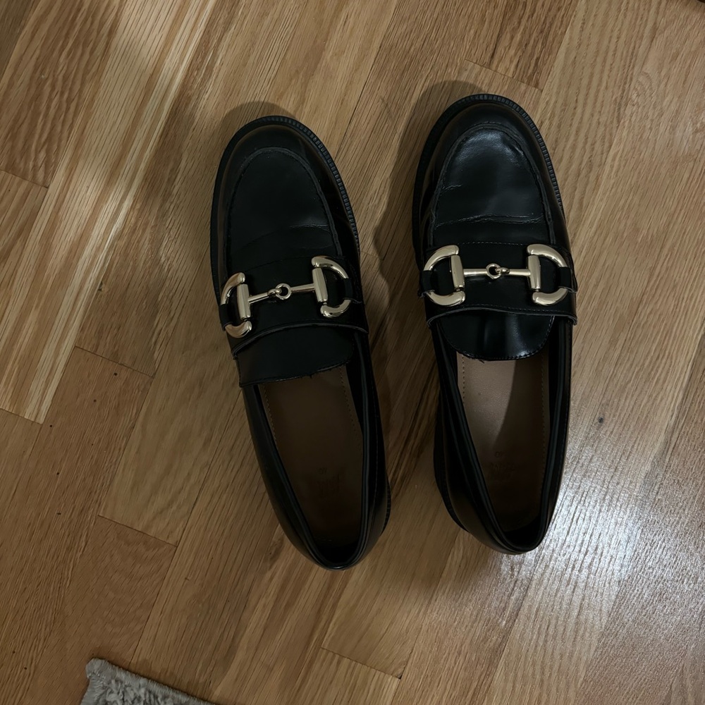 Black And Gold Loafer